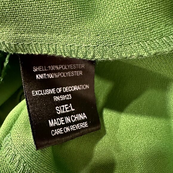 CB Full Zip Track Sweatshirt Jacket Green Long Sleeve Polyester EUC Womens Large - Picture 7 of 7